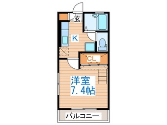 間取図 バーシティハウス留ケ谷Ｂ