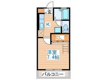 間取図 バーシティハウス留ケ谷Ｂ