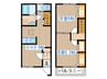 casa sol levante 2DKの間取り