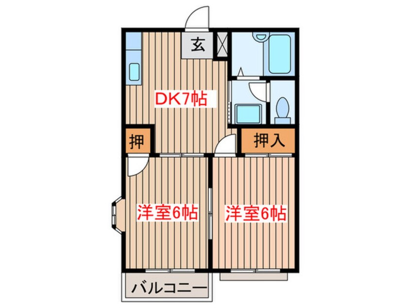 間取図 エルディムｈaga  Ａ