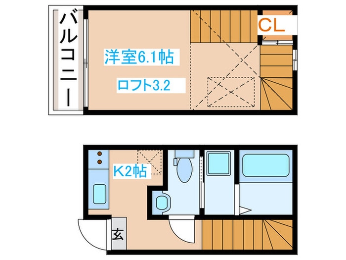 間取り図 D-CASA文化町