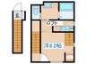 サンヴューズ 1Rの間取り