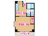 エスポワール粟野 1DKの間取り