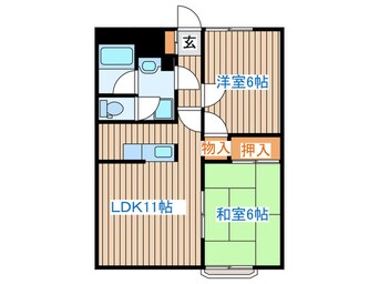 間取図 コーポラスＭ１