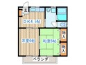 みみずくハイツの間取図