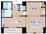 HF仙台レジデンスEAST 2DKの間取り