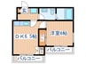 コーディアルハウス一本杉町 1DKの間取り