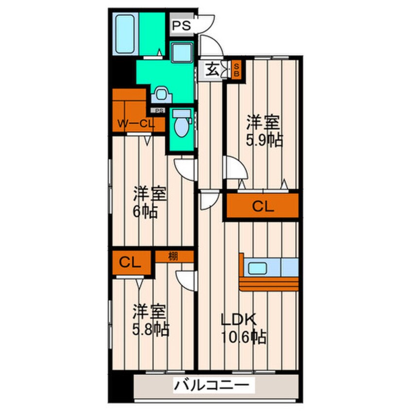 間取図 新田東レジデンス五番館