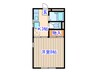 コ－ポ東勝山 1Kの間取り