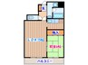 ＹＳＫコーポ卸町 1LDKの間取り