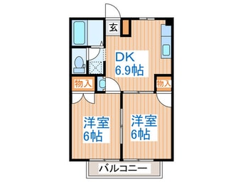 間取図 ＵＲＢＡＮステート迎山Ｂ