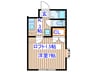 ベジタブルハウス 1Kの間取り