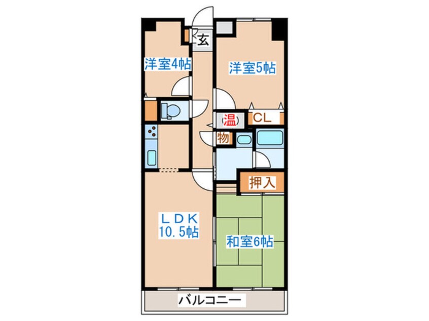 間取図 ファミリエール宮城野　西館
