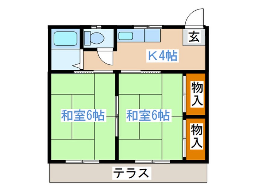 間取図 コ－ポラス太陽