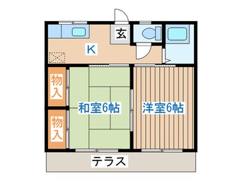 間取図 コ－ポラス太陽