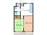 コーポ平塚 2DKの間取り