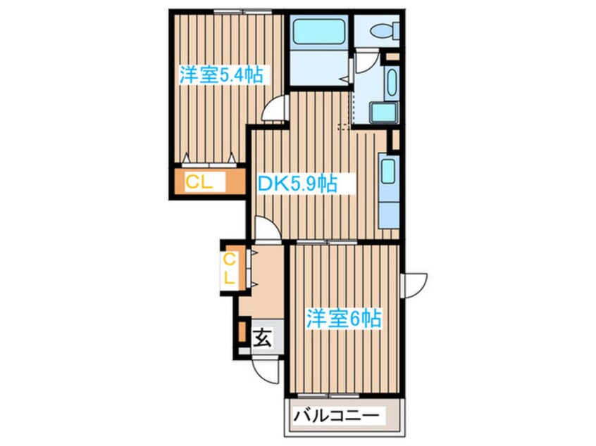 間取図 コ－ポラスＮ・Ａ