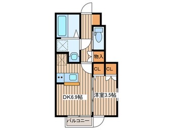 間取図 シェルテ河原町A