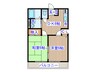 東仙台リトルパイン 2DKの間取り