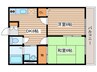 東仙台リトルパイン 2DKの間取り