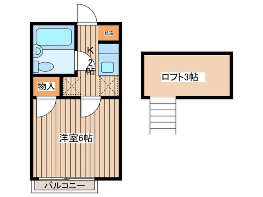 間取図 ロフティ若林A