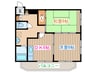 プリンスコート横堀 2DKの間取り