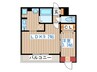 アスコット長町駅前 1LDKの間取り