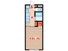 ２８８コーポ 1Kの間取り