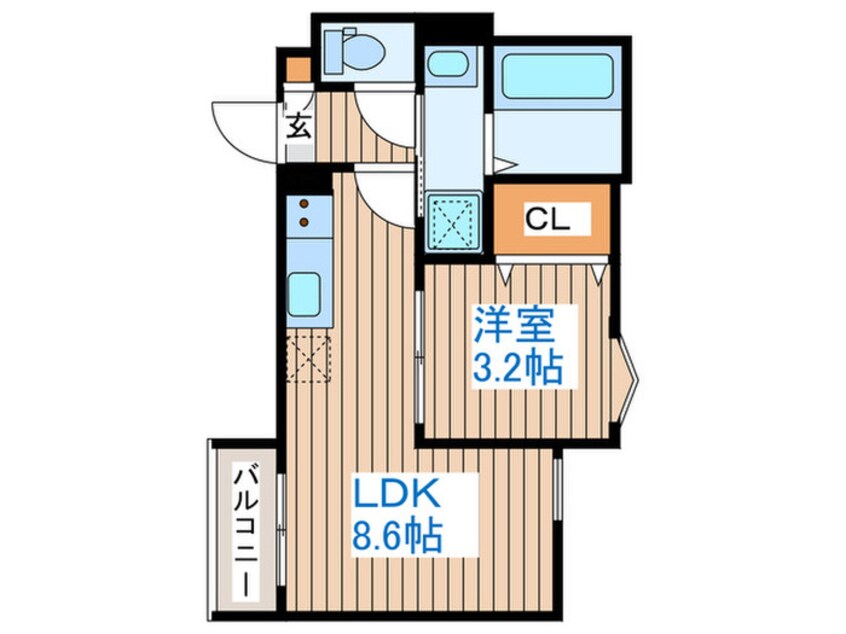 間取図 REGALESTｷｬｽﾊﾞﾙｸｫｰﾚ東照宮