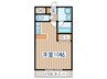 パレスオーキット壱番館 1Rの間取り