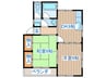 ハイネスササキ 2DKの間取り