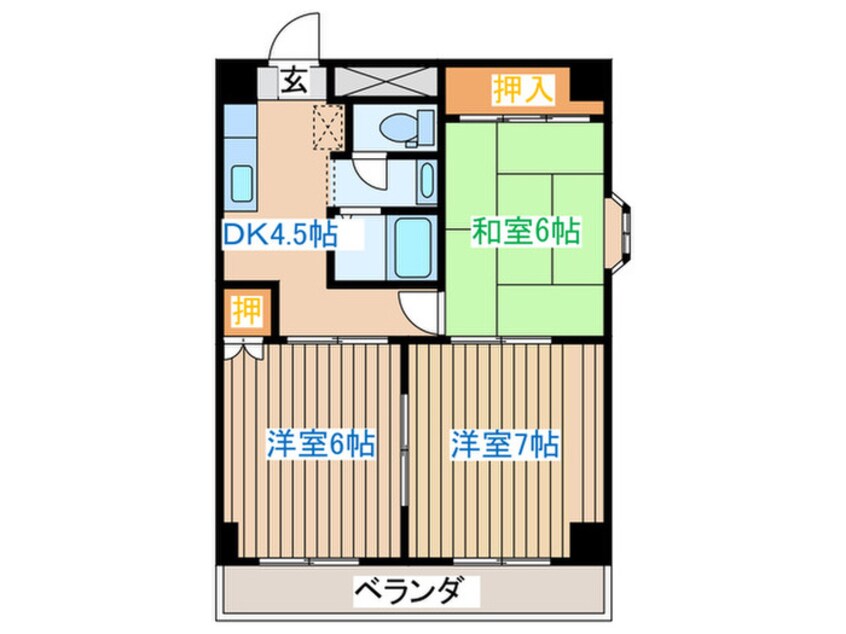 間取図 フレンドリー富田