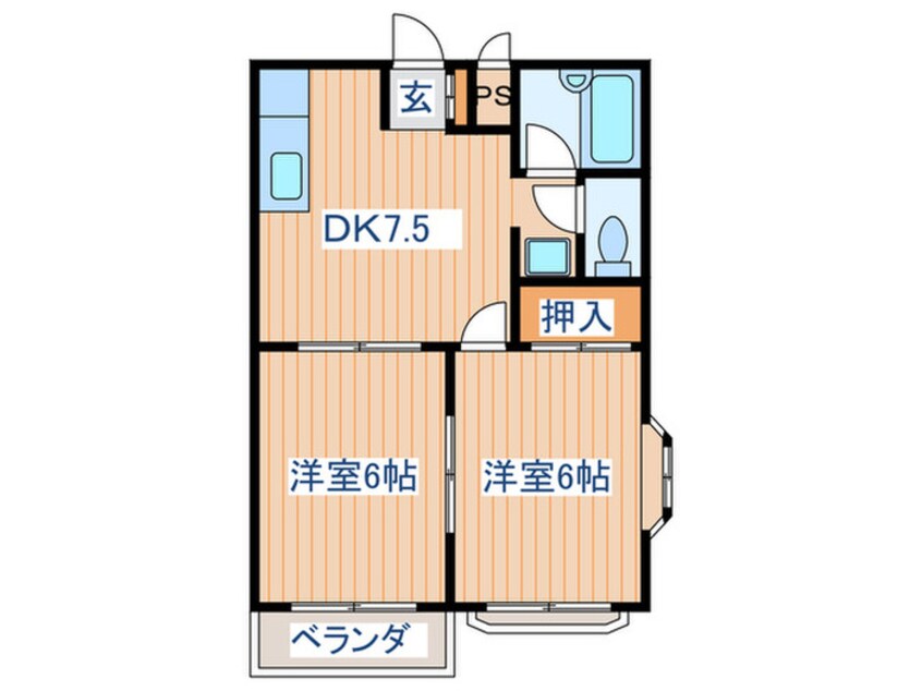 間取図 コーポサケンⅡ