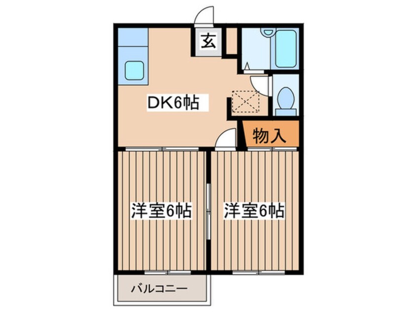 間取図 コーポサケンⅡ