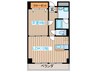 サ－クル１０ビル 1LDKの間取り