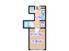 サンアローズ新田西 1Kの間取り