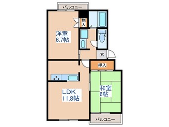 間取図 アフィニティ壱番館A棟