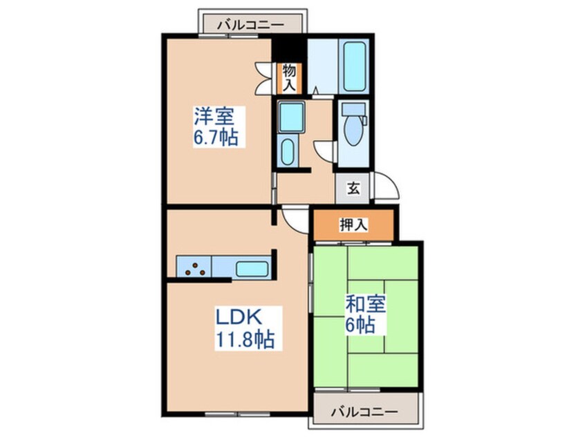 間取図 アフィニティ壱番館A棟