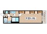 コンフィール富沢 1Kの間取り