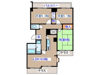 間取図 ロイヤルガ－デン森林公園