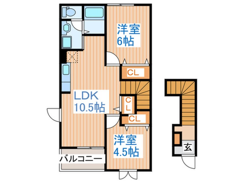 間取図 Plesant　M