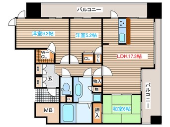 間取図 シティハウス仙台中央（1503）