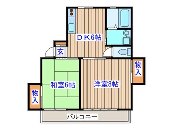 間取図 カーサあだち２号