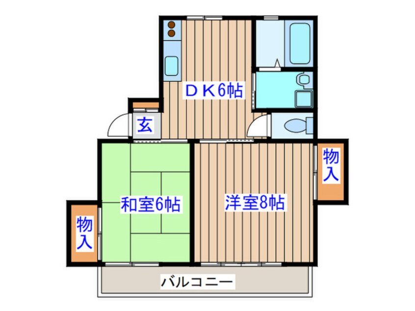 間取図 カーサあだち２号