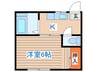 コ－トハウス谷 1Kの間取り