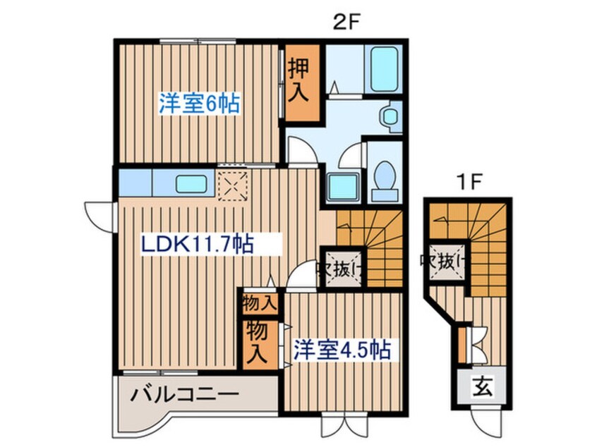 間取図 ビュウハイツ