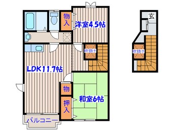 間取図 ＶＩＶＡＣＥ雷神Ａ棟