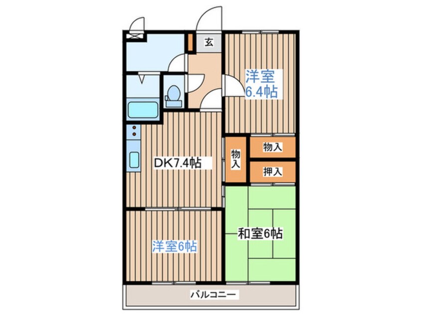 間取図 プレジデント岩沼弐番館