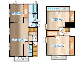 間取図 泉崎二丁目貸家