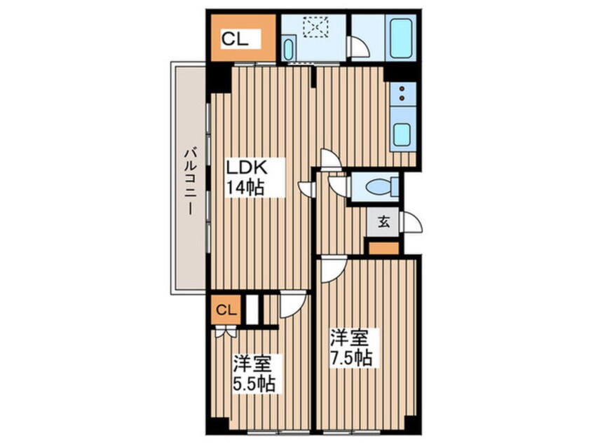 間取図 二軒茶屋グランドハイツ